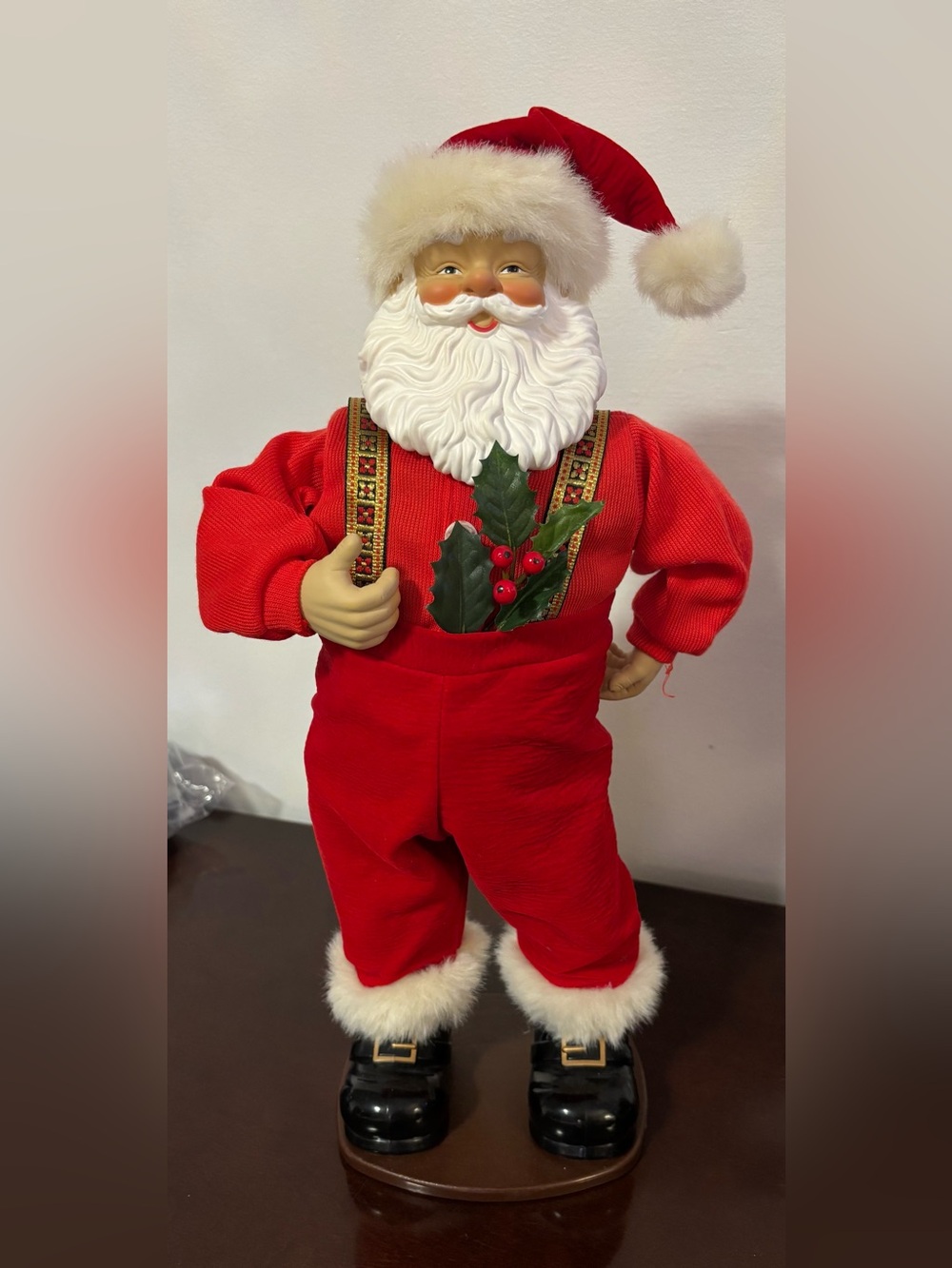 Vintage 1998 1st Ed Jingle Bell Rock Animated Musical Dancing Santa Claus In Box